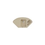 POLEX Cristalüx Granit Evye P-CR1 Bej Tezgah Altı Ve Tezgah Üstü Mutfak Evyesi 104,5x57cm