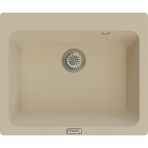 POLEX Cristalüx Granit Evye P-N60 Bej Tezgah Altı Ve Tezgah Üstü Kare Mutfak Evyesi 61,5x51,8cm