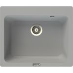 POLEX Cristalüx Granit Evye P-N60 Gri Tezgah Altı Ve Tezgah Üstü Kare Mutfak Evyesi 61,5x51,8cm