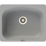 POLEX Cristalüx Granit Evye P-OL60 Gri Tezgah Altı Ve Tezgah Üstü Kare Mutfak Evyesi 60x49,5cm