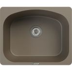 POLEX Cristalüx Granit Evye P-OL60 Toprak Tezgah Altı Ve Tezgah Üstü Kare Mutfak Evyesi 60x49,5cm