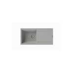 POLEX Cristalüx Granit Evye P-X1 Gri Tezgah Altı Ve Tezgah Üstü Mutfak Evyesi 98x49,5cm