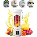 Polham 1500MAH Şarjlı Taşınabilir 12 Bıçaklı 50W Süper Güçlü Buz Kırıcı Kişisel Smoothie Blenderı - Beyaz