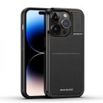 Polham 3in1 iPhone 14 Pro İle Uyumlu Deri Kılıf, Kartlık ve Stant, Kamera Korumalı Cüzdanlı Kılıf