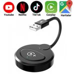 Polham İphone Cihazlar İçin Carplay Adaptörü, Kablosuz Youtube, Netflix, Tiktok, Video Yansıtıcı Carplay
