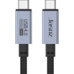 Polham Jasoz 2 Metre 240W 4.0 Thunderbolt Type-C To Type-C Şarj, Data ve 8k 60Hz Görüntü Aktarım Kablosu - Siyah