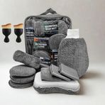 Polham Profesyonel 11 Parça Mikrofiber Araç Oto Yıkama Seti Araç Fırçası Araç Mikrofiber Bez Seti