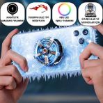 Polham Profesyonel 7000RPM Turbo Buz Tipi Manyetik Telefon Soğutucu | Magsafe Uyumlu, Rbg LED Işıklı - Siyah