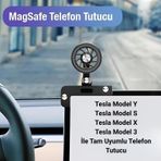 Polham Tesla Model Y, Model S, Model X, Model 3 Ekranı İle Uyumlu Manyetik Telefon Tutucu, Titremez Sarsılmaz