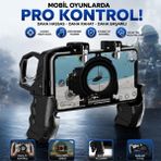 Polham Tetikli Telefon Oyun Kolu, Pubg Free Fire Call Of Duty Için Ergonomik Oyun Kontrol Aparatı, 4.7-6.7 Inç Telefon Uyumlu - Siyah