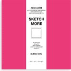 Poli Art Design Kare 20X20 cm Eskiz Defteri (Suluboya ve Grafik Için) Watercolour Big Sketchbook - Neon Pembe