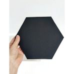 Poli Art Design Pres Tuval Altıgen 18 x 21 cm Siyah %100 Pamuk 310 Gr/m2