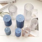 Poli Karbon Mum Kalıbı Mika Sert Plastik Burgulu Mum Kalıbı 8,6X9 CM 6234