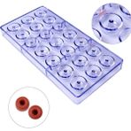 Polikarbon Çikolata Kalıbı Mini Donut Çikolata Kalıbı - 1