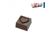 Polikarbon Kare Kalp Pralin Çikolata Kalıbı 8 Gr | Cm-3891