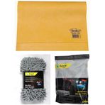 Polikur 3219 Güderi Oto Kurulama Bezi & Spark 7040 Yıkama Süngeri & Spark 2316 Peluş Bez 3'lü Set