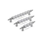 Polimer Modern Lüks Mobilya Dolap Çekmece Kulpları (2 Adet) 128 Mm Krom