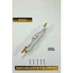 Polimer Zeytindalı Kulp Lüks Modern Mobilya Çekmece Vestiyer Mutfak Dolabı Kulpu 128MM - Altın - Beyaz - Zeytindalı Desen