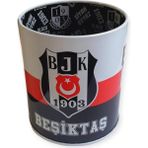 Polin Beşiktaş Lisanslı Masa Üstü Metal Kalemlik - Beyaz