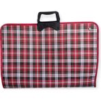 Polin Pro Art Profesyonel Çift Taraflı Resim Çantası 37X54CM Kırmızı Puantiyeli ve Ekoseli Desenli