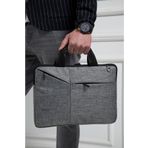 Polina Simple Macbook Air- Pro 13-13.3-14 Inç Darbeye Karşı Korumalı Su Geçirmez Laptop Çantası. Gri