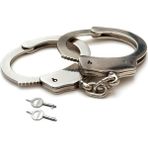 Polis Asker Bekçi Kelepçesi Polis Kelepçesi Zincirli Kelepçe Gri Metal Kelepçe Anahtarlı Kelepçe - 1 Numara