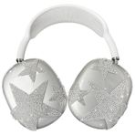Polislime AirPods Max için Bling Kılıf Kapak, AirPods Max Yeni USB-C (2024) için Şeffaf Parlak Yumuşak TPU Kulaklık Kapağı Apple AirPods Max Kadınlar için Parlak Yapay Elmas Yıldız Aksesuarları Koruyucu, Şeffaf