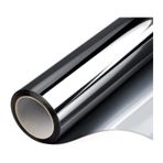 Poliüretan Levha, Yansıtıcı Cam Filmi Tek Yönlü Ayna Isı Kontrolü Çok Renkli Çoklu Boyutlar(Black-silver,50x300 cm)