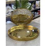 Poliüretan Lüx Acar 2 Li Aynalı Tepsi Oval V8 - 35 x 51 cm