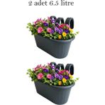 Poliva Home 6.5 Lt Askılı Balkon Bahçe ve Küpeşte Saksısı