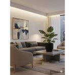 Poliva Vega Model Büyük Dekoratif Modern Saksı ve Vazo 20 Lt ( 31,5cm x 32 cm )Içsiz - Siyah