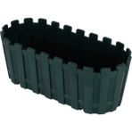 Poliwork Akasya Çit Bahçe / Balkon Saksı 30 cm / 3 Litre - Su Hazneli - Yeşil