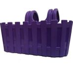 Poliwork Askılı Çit Oval Yuvarlak Saksı 3,5 Lt 290*215*185 Mm - Mor - 3 lt