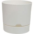 Poliwork Begonya 15 cm Tabaklı Saksı 1,8 Lt 4'lü - Beyaz