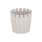Poliwork Çit Desenli Mini Kaktüs Saksısı 0.1 Lt 65x60 mm - Mikro Dekoratif Saksı - Sütlü Kahve