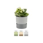 Poliwork IXORA15 Polyester Saksı / Floralia Plant - Beyaz - Antrasit