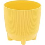 Poliwork Kaktüs Yuvarlak Saksı 0,46 Lt – 95 mm Yuvarlak Küçük Boy Çiçek Saksısı - Sarı