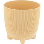 Poliwork Luna Ayaklı Saksı 2 Lt – 15.5x15.2 cm Modern Tasarım Ayaklı Çiçek Saksısı - Kahverengi