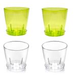 Poliwork Orkide Saksısı 1.6 Lt Tabaklı 4'lü