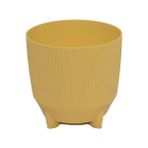 Poliwork Sarı Ayaklı Yuvarlak Saksı 5 Lt 208x205 mm - Büyük Boy Dekoratif Saksı
