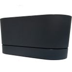 Poliwork Tabaklı Balkon Saksısı 5.5 Lt 300x150 mm - Dikdörtgen Çiçeklik - Antrasit - 5,5 lt