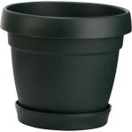 Poliwork Tabaklı Plastik Saksı 5,5 Lt – 24 cm Modern Çiçek ve Bitki Saksısı