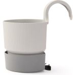 Poliwork Tekli Kolay Saksı - Gri - 2 Lt - 15x15 cm