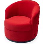 Polka Sofa Love Kapitone Işlemeli Berjer - Kırmızı