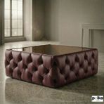 Polka Sofa Retro Deri Serisi Orta Sehpa - Bordo
