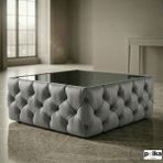 Polka Sofa Retro Deri Serisi Orta Sehpa - Gri
