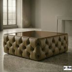 Polka Sofa Retro Deri Serisi Orta Sehpa - Hakİ Yeşil
