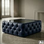 Polka Sofa Retro Deri Serisi Orta Sehpa - Lacivert