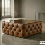 Polka Sofa Retro Deri Serisi Orta Sehpa - Yağ