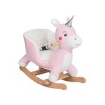 POLLY BABY Egitici Peluş Sallanan At Ahsap Sallanan At UNİCORN